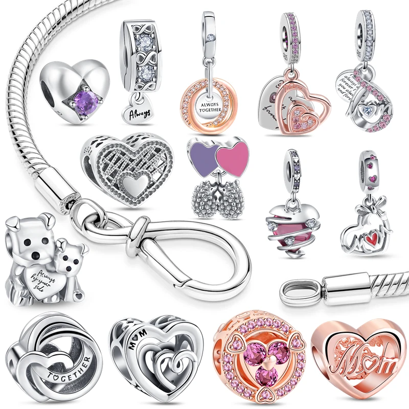 New 925 Sterling Silver Sparkling Love You Mum Infinity Heart Charm Beads Fit Original Pandora Bracelet DIY Jewelry Design Women
New 925 Sterling Silver Sparkling Love You Mum Infinity Heart Charm Beads Fit Original Pandora Bracelet DIY Jewelry Design Women
