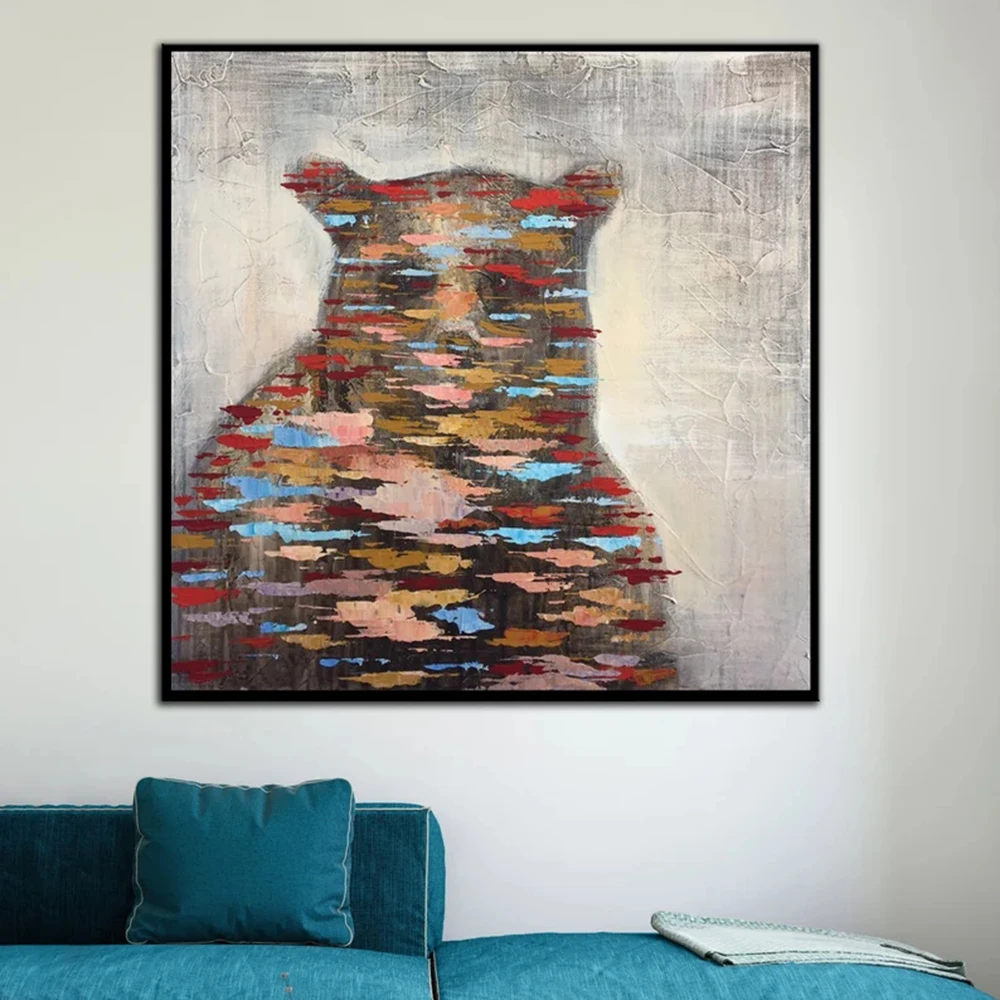 Colorful Bear Painting Abstract Extra Large Art On Canvas Contemporary Oil Painting Modern Animalistic Art For Living Room Decor
Colorful Bear Painting Abstract Extra Large Art On Canvas Contemporary Oil Painting Modern Animalistic Art For Living Room Decor