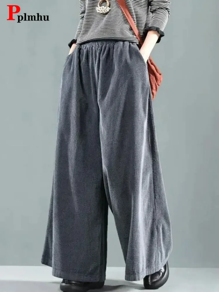 Big Size 5xl Corduroy Culotte Pants Vintage Baggy Womens Wide Leg Pantalones Moms High Waist Fashion Grey Straight Sweatpants
Big Size 5xl Corduroy Culotte Pants Vintage Baggy Womens Wide Leg Pantalones Moms High Waist Fashion Grey Straight Sweatpants