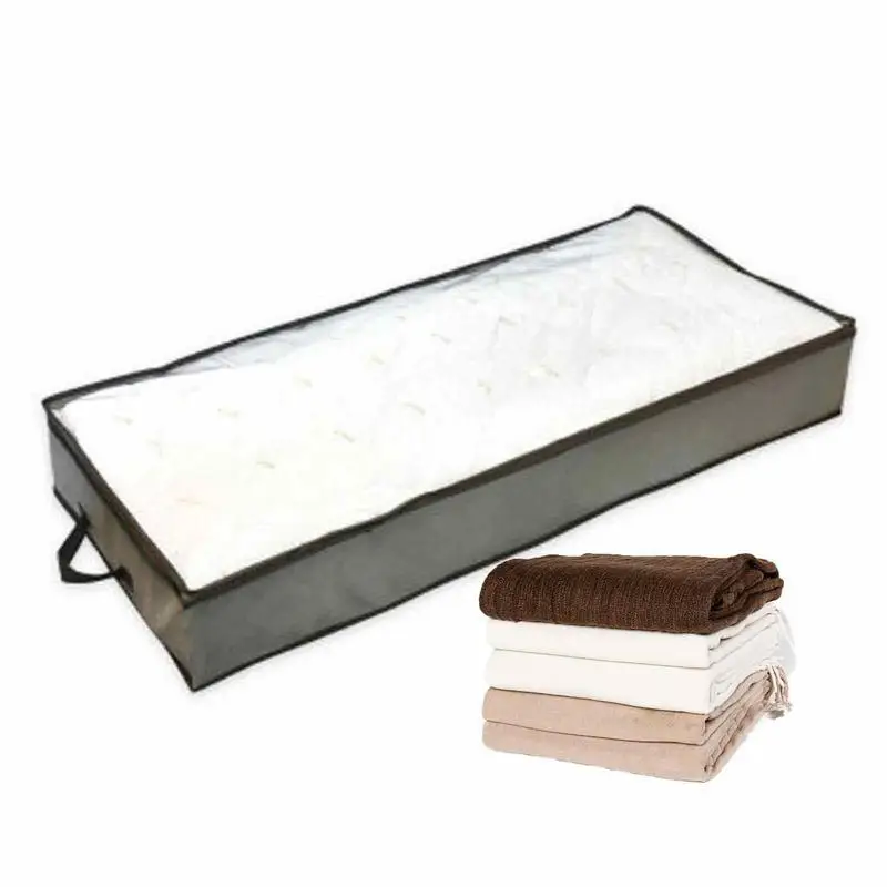 Non-Woven Transparent Under Bed Quilt Storage Bag Foldable Large Capacity With Zipper Blanket Bag Under Bed Organizer
Non-Woven Transparent Under Bed Quilt Storage Bag Foldable Large Capacity With Zipper Blanket Bag Under Bed Organizer
