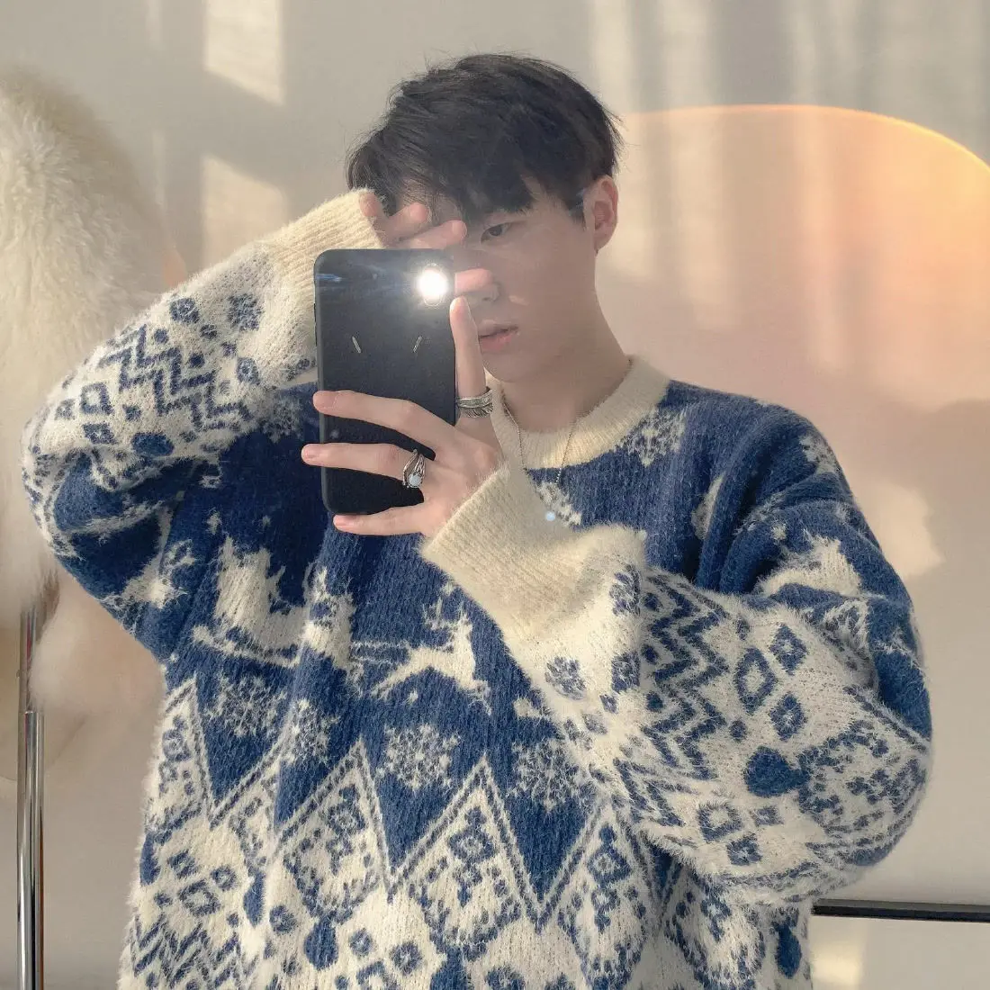 Christmas Sweater Women's Loose Y2K Jacket Harajuku Style Retro Knit Sweater Jacket Autumn/Winter Style Versatile Pullover ins
Christmas Sweater Women's Loose Y2K Jacket Harajuku Style Retro Knit Sweater Jacket Autumn/Winter Style Versatile Pullover ins