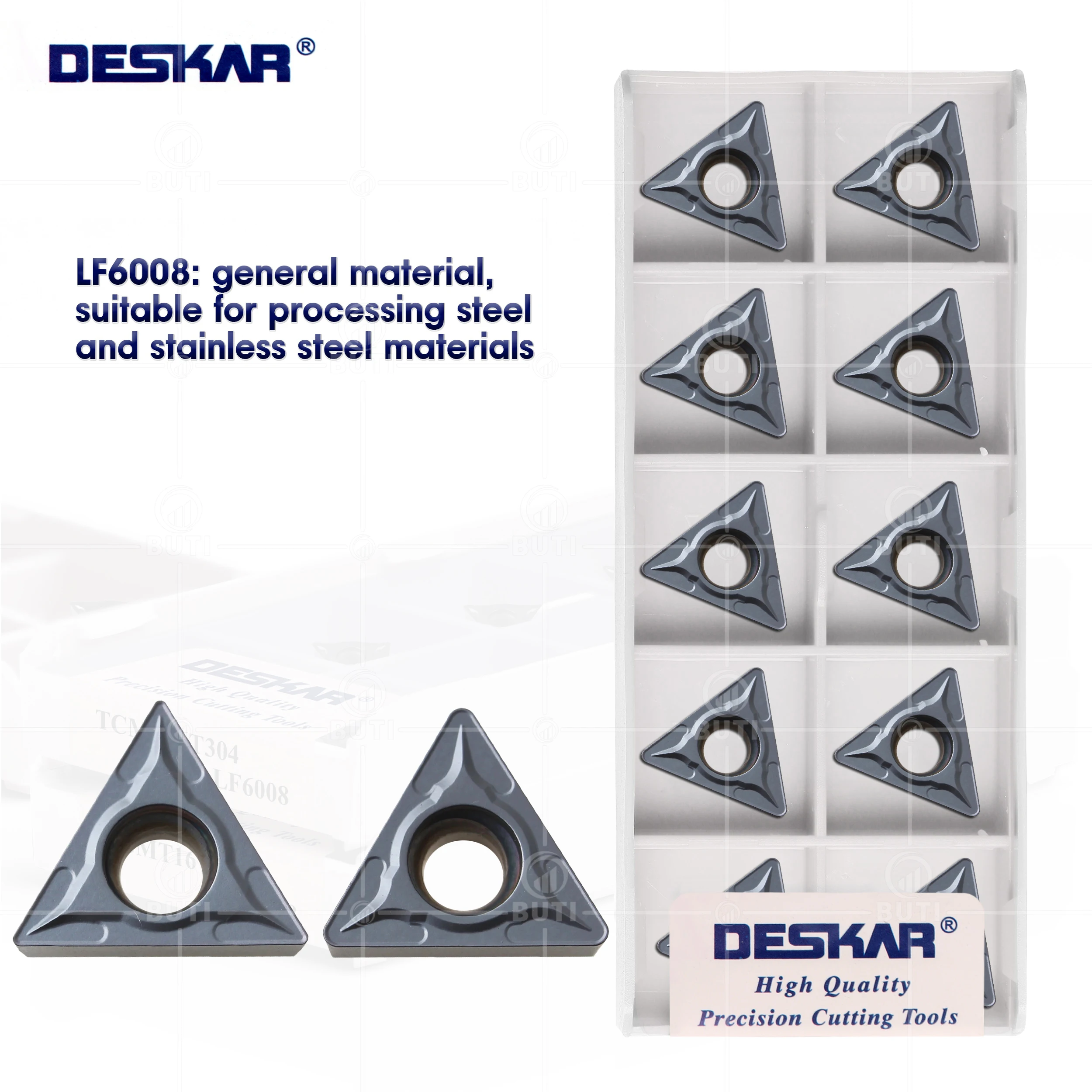 DESKAR 100% Original TCMT16T304 TCMT16T308 LF6008 CNC Lathe Turning Blade Carbide Inserts Lathe Cutter TCMT16 Cutting Tool Parts
DESKAR 100% Original TCMT16T304 TCMT16T308 LF6008 CNC Lathe Turning Blade Carbide Inserts Lathe Cutter TCMT16 Cutting Tool Parts