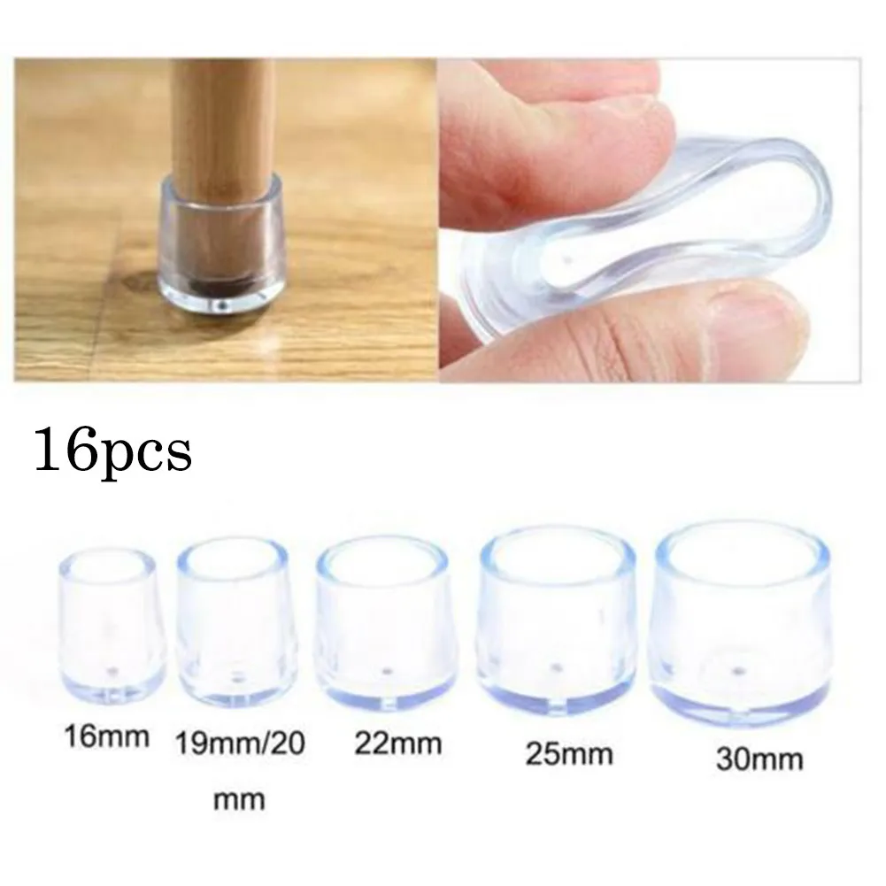 16PCS Big Size Chair Leg Cap Rubber Transparent Feet Protector Pad Non-slip Silence Furniture Table Legs Covers Home Decor
16PCS Big Size Chair Leg Cap Rubber Transparent Feet Protector Pad Non-slip Silence Furniture Table Legs Covers Home Decor