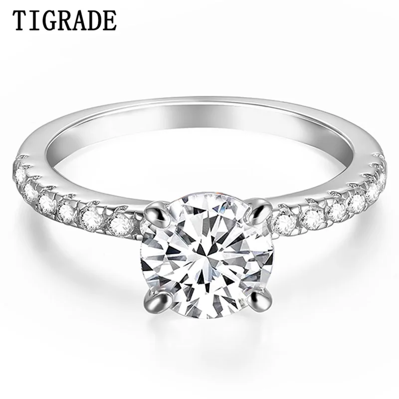 Tigrade Real 1 Carat D Color Moissanite Rings For Women 100% 925 Sterling Silver Round Cut Jewelry Engagement Wedding Ring
Tigrade Real 1 Carat D Color Moissanite Rings For Women 100% 925 Sterling Silver Round Cut Jewelry Engagement Wedding Ring
