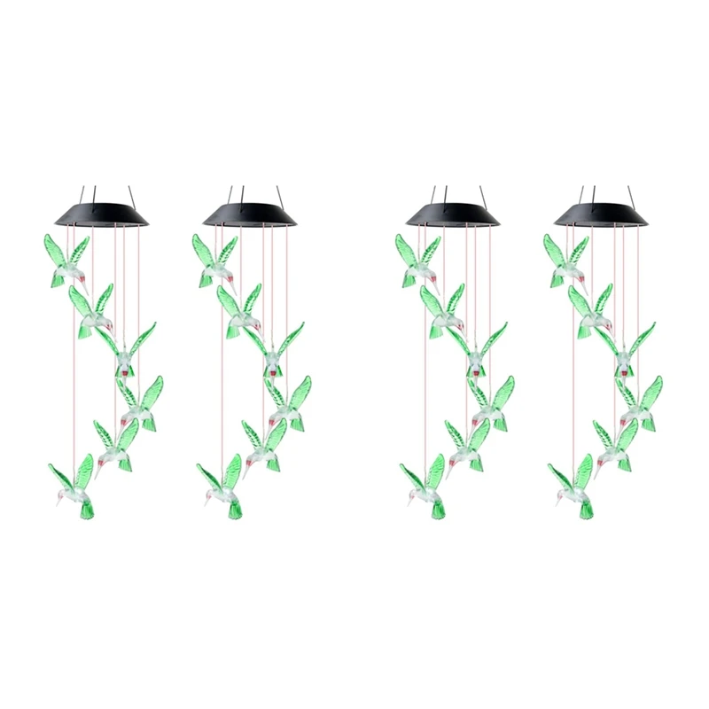 Hot 4X LED Solar Wind Chime Lamp Bird Wind Chime Lamp Pendant Wind Chime Decorative Lamp Color Changing Lamp Solar Lamp
Hot 4X LED Solar Wind Chime Lamp Bird Wind Chime Lamp Pendant Wind Chime Decorative Lamp Color Changing Lamp Solar Lamp