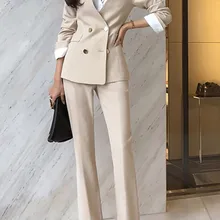 Spring Women Fashion Blazer Suit Long Sleeve Blazer With Belt Pants Suit Set Office Lady Two Piece Sets Outfits