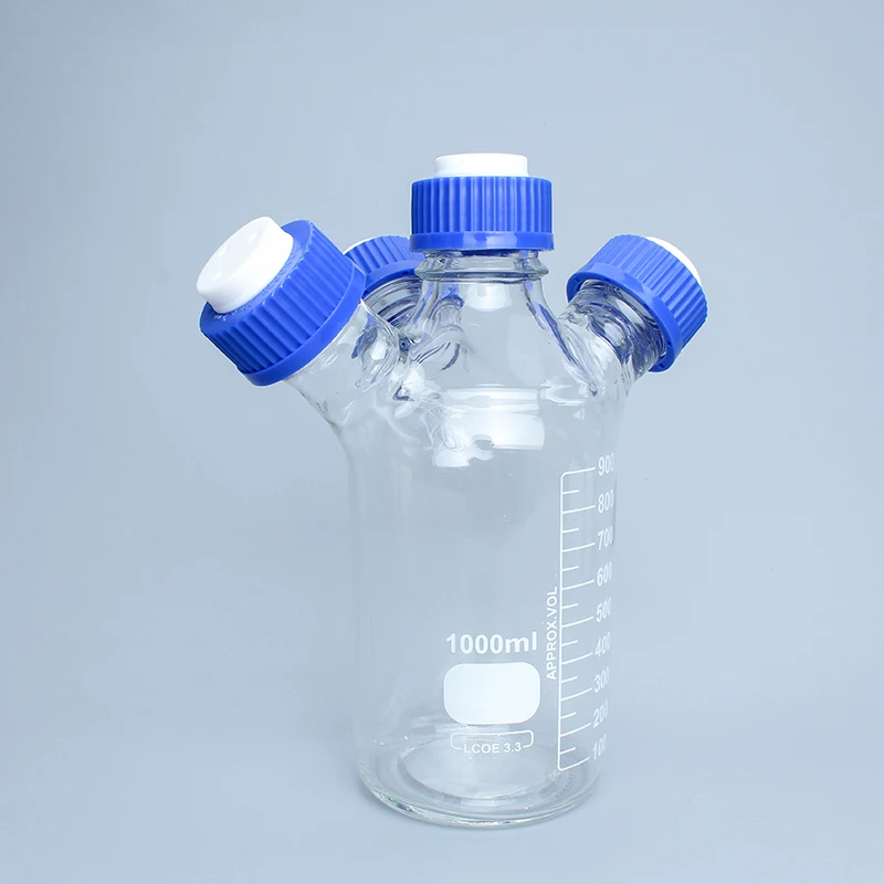 1000ml GL45 Blue Cap Mobile Phase Solvent Bottle 4-neck High Performance Liquid Solution Bottle Chromatography Bottle HPLC Reage
1000ml GL45 Blue Cap Mobile Phase Solvent Bottle 4-neck High Performance Liquid Solution Bottle Chromatography Bottle HPLC Reage