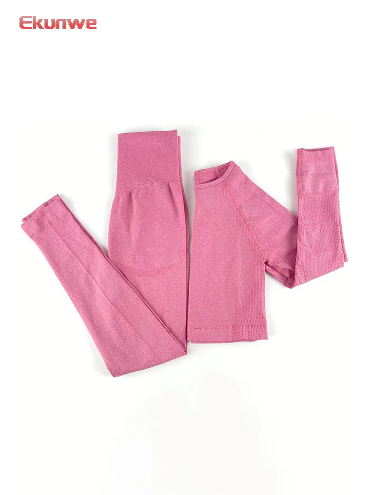 2PCS Women Sportswear Workout Yoga Set Girl Sport Sets Fitness Long Sleeve Seamless Yoga Set Leggings High Waist Gym Tracksuit
2PCS Women Sportswear Workout Yoga Set Girl Sport Sets Fitness Long Sleeve Seamless Yoga Set Leggings High Waist Gym Tracksuit