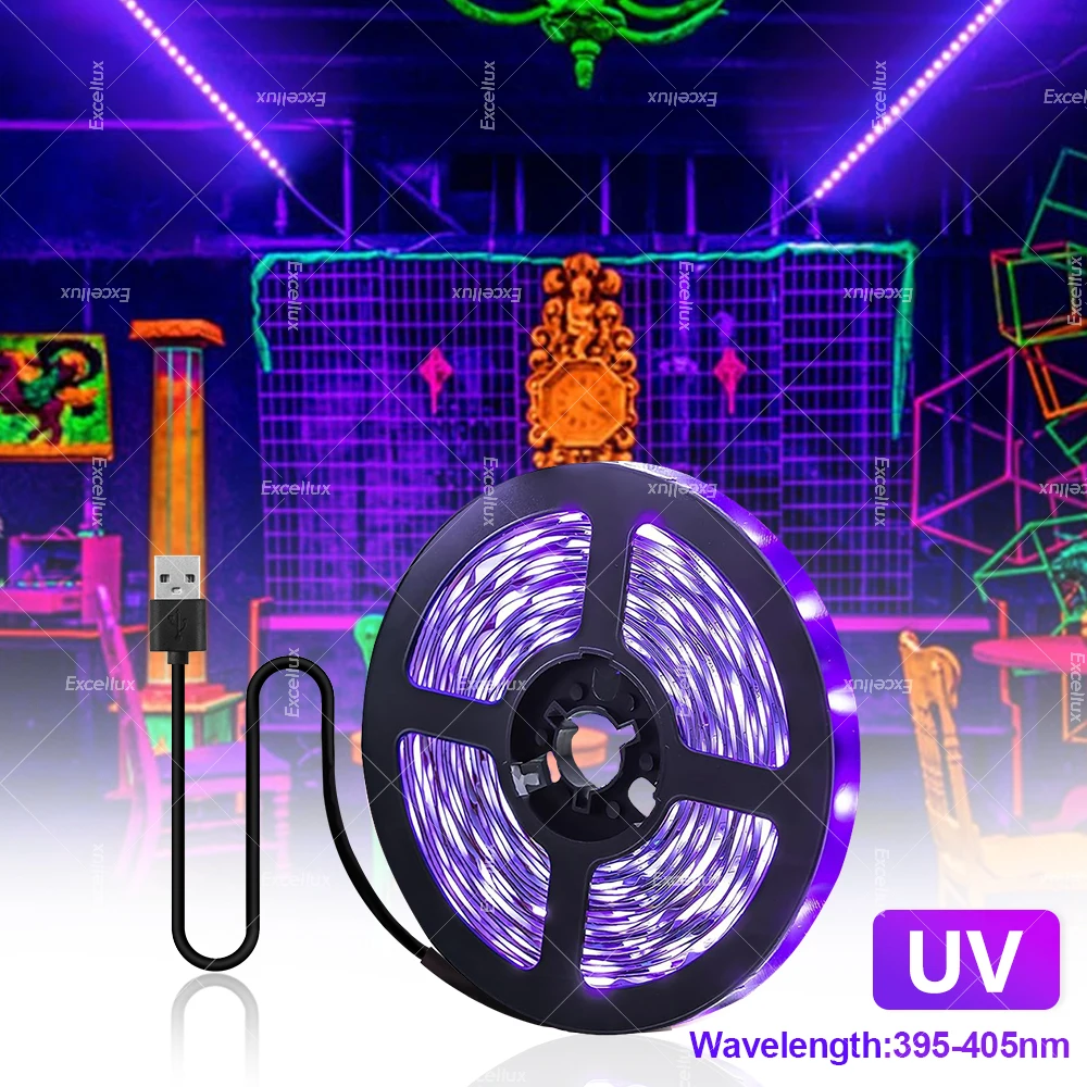 Excellux УФ-светодиодная лента USB 5В фиолетовый
Excellux УФ-светодиодная лента USB 5В фиолетовый
