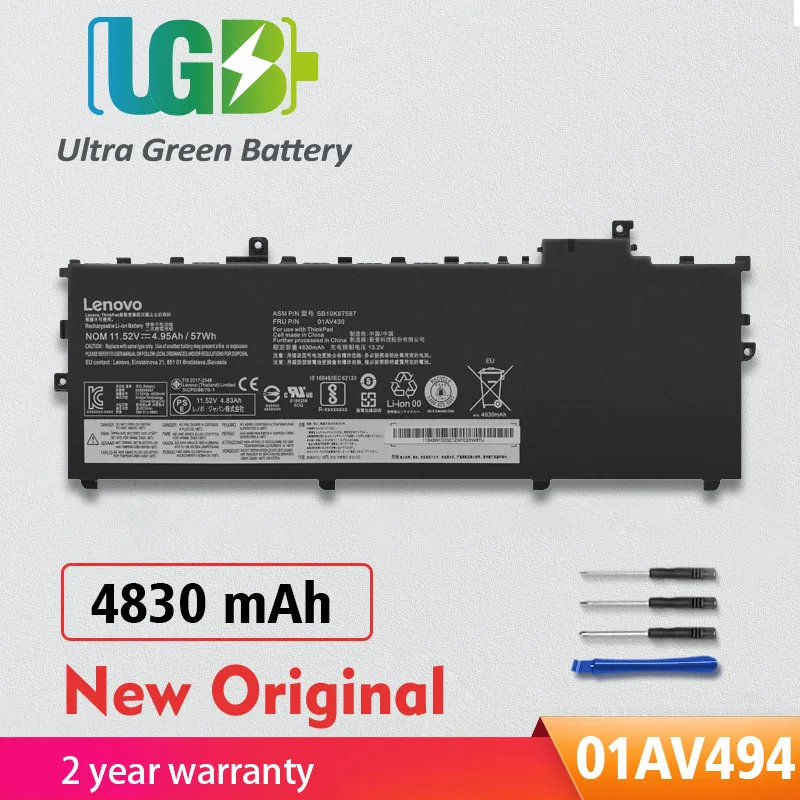 UGB New Original 01AV494 01AV430 01AV431 01AV429 Battery For Lenovo ThinkPad X1 Carbon 5th Gen 2017 6th Gen 2018 SB10K97586
UGB New Original 01AV494 01AV430 01AV431 01AV429 Battery For Lenovo ThinkPad X1 Carbon 5th Gen 2017 6th Gen 2018 SB10K97586