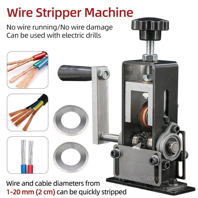 

Manual Wire Stripping Machine, Wire Stripper Machine with Hand Crank Portable, Wire Stripping Tool for Scrap Copper Recycling