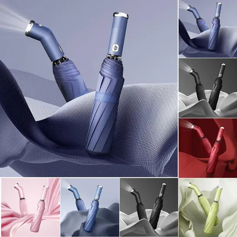 Windproof Led Sun & Rain Umbrella, Lightweight Compact Folding Reverse Automatic Strong Umbrella
Windproof Led Sun & Rain Umbrella, Lightweight Compact Folding Reverse Automatic Strong Umbrella