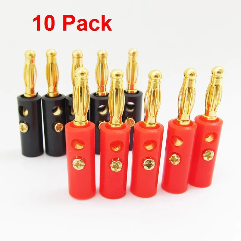 10 Pcs 4mm Audio Speaker Wire Cable Screw Banana Lantern Plug Gold Plating Screw Connector Fitting Audio Cables Accessories
10 Pcs 4mm Audio Speaker Wire Cable Screw Banana Lantern Plug Gold Plating Screw Connector Fitting Audio Cables Accessories