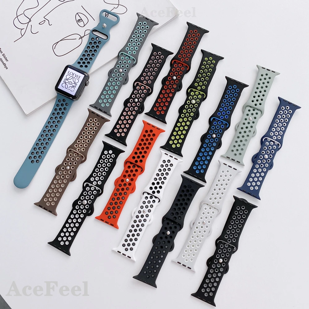Silicone sports Strap For apple watch band 45mm 41mm 38mm 42mm 44mm 40mm Silicone band For iwatch series 7 se 6 5 4 3 2 1 Strap
Silicone sports Strap For apple watch band 45mm 41mm 38mm 42mm 44mm 40mm Silicone band For iwatch series 7 se 6 5 4 3 2 1 Strap