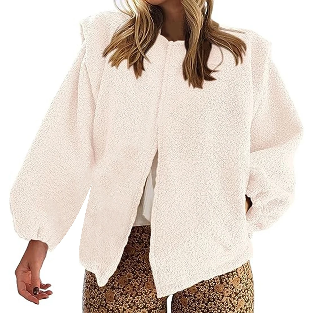 Fashionable Women's Cardigan Coat Round Neckline Ruffle Sleeve Winter Outerwear Loose Fit With Pockets S 3XL Size Range
Fashionable Women's Cardigan Coat Round Neckline Ruffle Sleeve Winter Outerwear Loose Fit With Pockets S 3XL Size Range