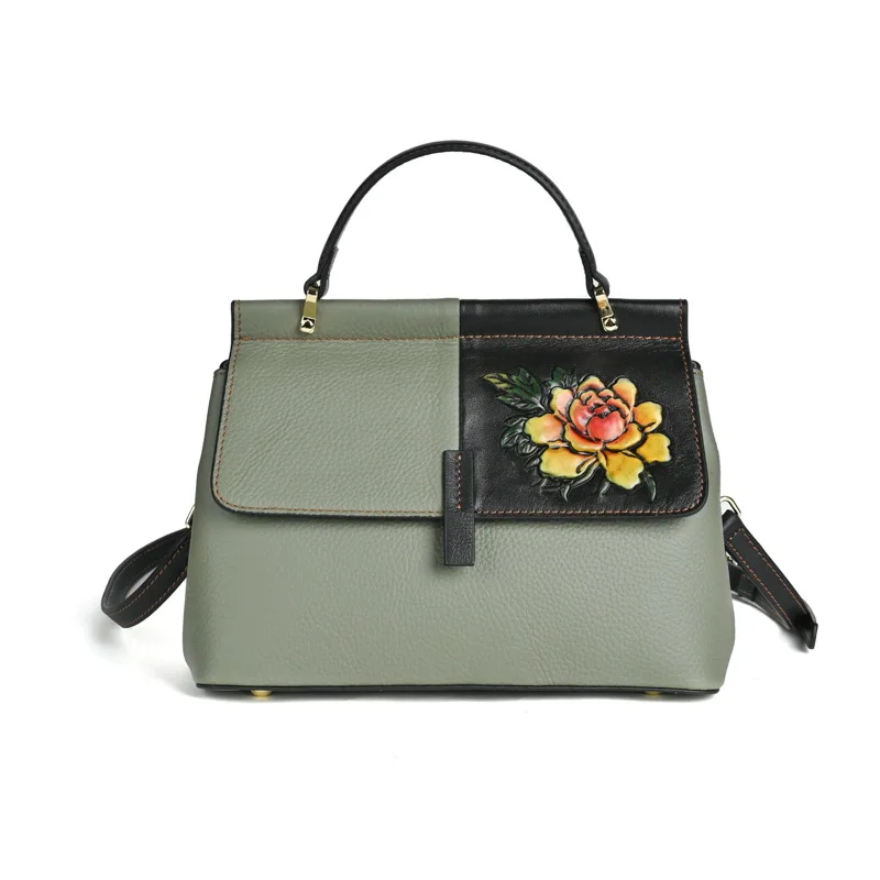 Floral Genuine Leather Handbag Women First Layer Cowhide Tote Bag Fashion Ladies Shoulder or Crossbody Bags
Floral Genuine Leather Handbag Women First Layer Cowhide Tote Bag Fashion Ladies Shoulder or Crossbody Bags