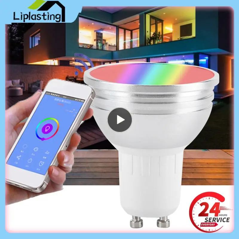 

1~8PCS 6W WIFI Smart Light Bulb RGBW Dimming Smart Life/tuya APP E27 E26 GU10 GU5.3 B22 85-265V WIFI Light Bulb Alexa Google