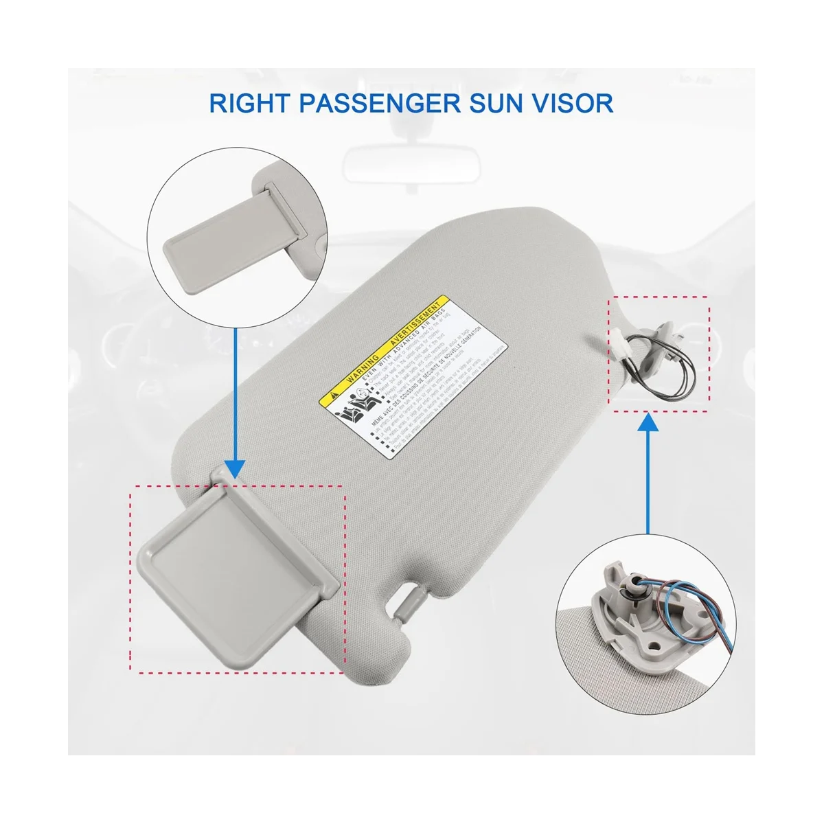 1 пара автомобильных солнцезащитных козырьков 96400-9PB0A 96400-9PB0B для Pathfinder Infiniti QX60 JX35 13-19, серый солнцезащитный козырек с зеркалом 
1 пара автомобильных солнцезащитных козырьков 96400-9PB0A 96400-9PB0B для Pathfinder Infiniti QX60 JX35 13-19, серый солнцезащитный козырек с зеркалом