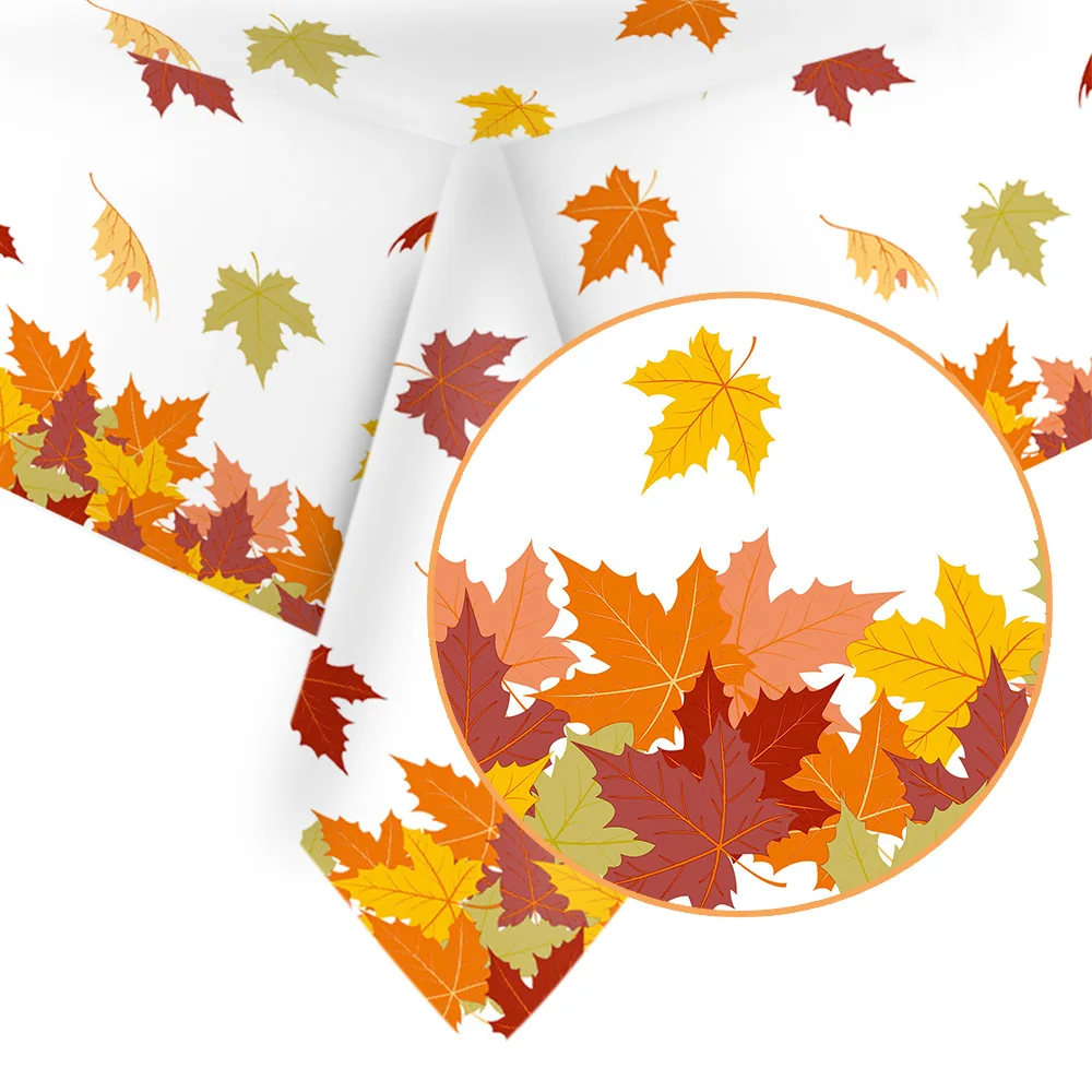 Fall Leaf Disposable Tablecloth Maple Leaf Plastic Rectangle Table Cover for Thanksgiving Autumn Harvest Fall Party Decorations
Fall Leaf Disposable Tablecloth Maple Leaf Plastic Rectangle Table Cover for Thanksgiving Autumn Harvest Fall Party Decorations