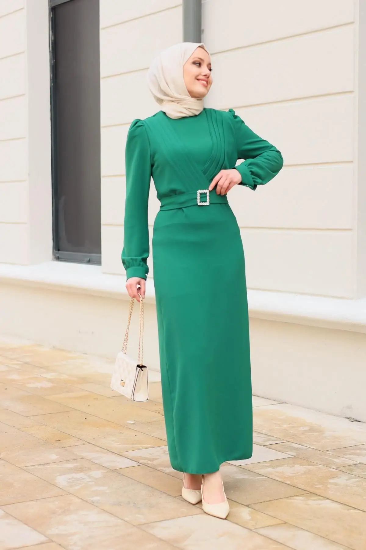 Women's Green Buckle Belted Coat Detail Zipper Hijab Evening Dress Wedding Party Engagement Celebration Special Day Free Shipping New Season
Women's Green Buckle Belted Coat Detail Zipper Hijab Evening Dress Wedding Party Engagement Celebration Special Day Free Shipping New Season