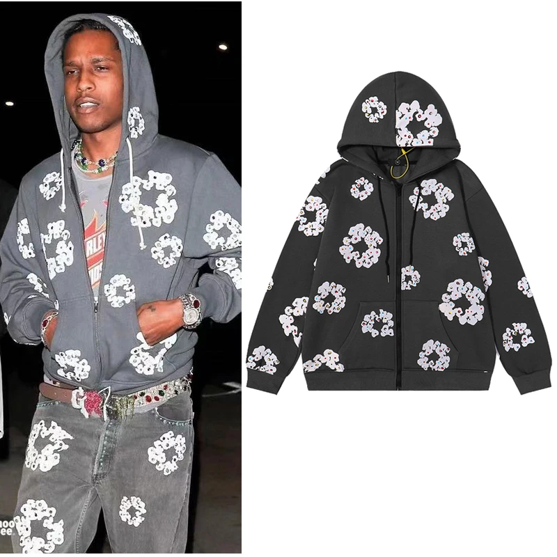 Retro Snowflake Diamond Cardigan Fleece Zip Hoodies for Men and Women Harajuku Hip Hop Oversized Casual Hooded Sweatshirts
Retro Snowflake Diamond Cardigan Fleece Zip Hoodies for Men and Women Harajuku Hip Hop Oversized Casual Hooded Sweatshirts
