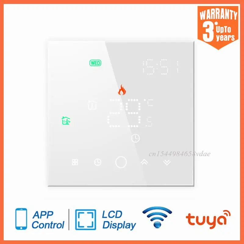 Умный термостат Tuya с Wi-Fi, регулятор температуры для электрического подогрева пола, для газового котла, работает с Alexa Google Home
Умный термостат Tuya с Wi-Fi, регулятор температуры для электрического подогрева пола, для газового котла, работает с Alexa Google Home