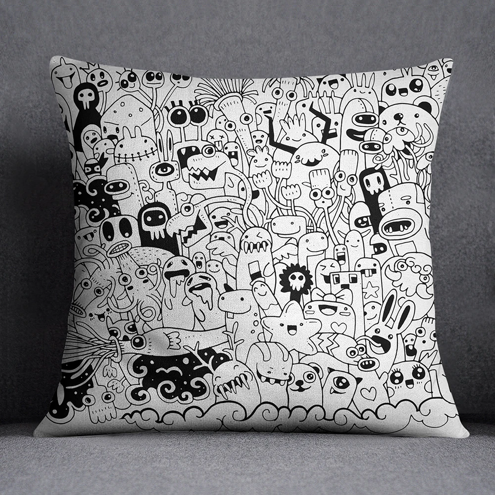 Creative Monster Pillow Case Frightened Linen Pillow Cover Printed Cushion Cover Home Fabric Cojines Decorativos Para Cama
Creative Monster Pillow Case Frightened Linen Pillow Cover Printed Cushion Cover Home Fabric Cojines Decorativos Para Cama