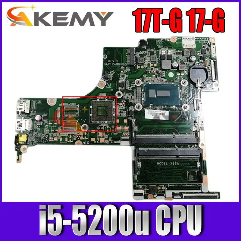 809319-501 809319-001 материнская плата для hp 17T-G 17-G материнская плата SR23Y i5-5200u DAX12AMB6D0 протестирована ОК
809319-501 809319-001 материнская плата для hp 17T-G 17-G материнская плата SR23Y i5-5200u DAX12AMB6D0 протестирована ОК