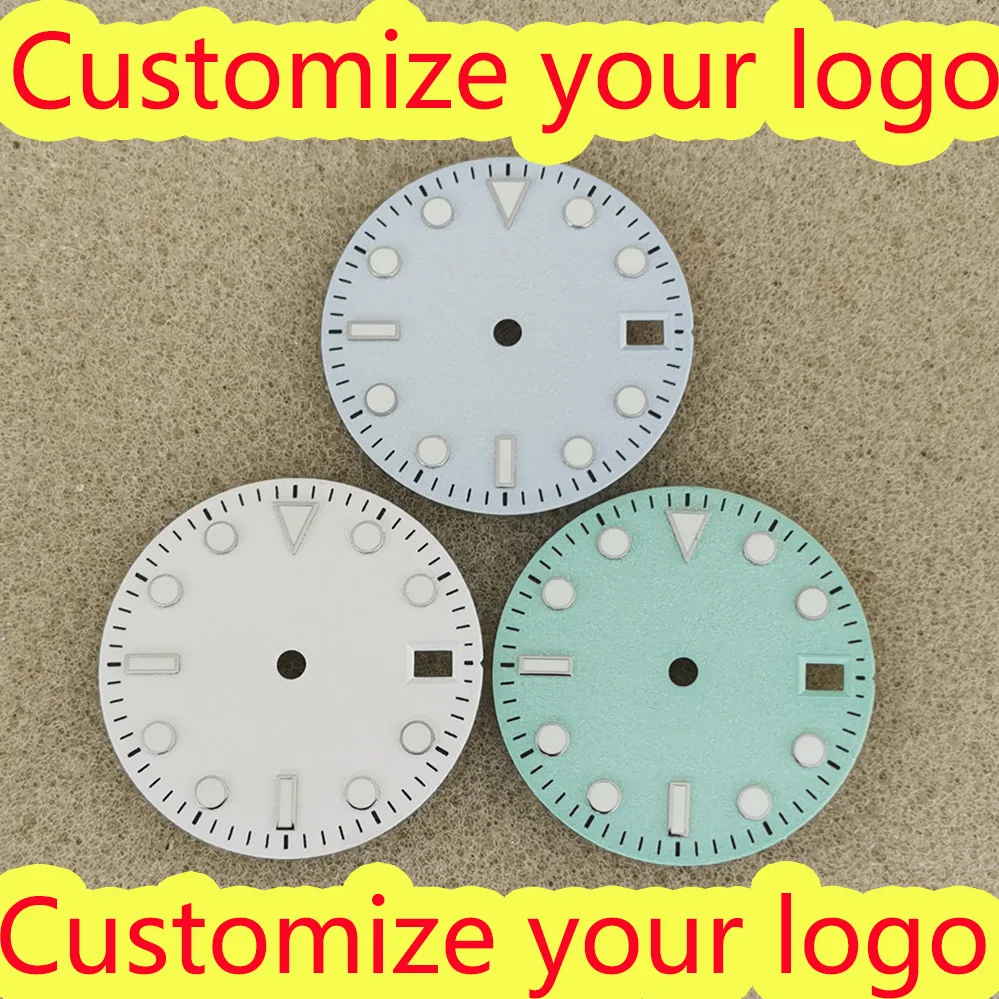 28.5mm sterile blank frosted dial suitable for NH35/36/4R/7S movement custom dial watch accessories 
28.5mm sterile blank frosted dial suitable for NH35/36/4R/7S movement custom dial watch accessories