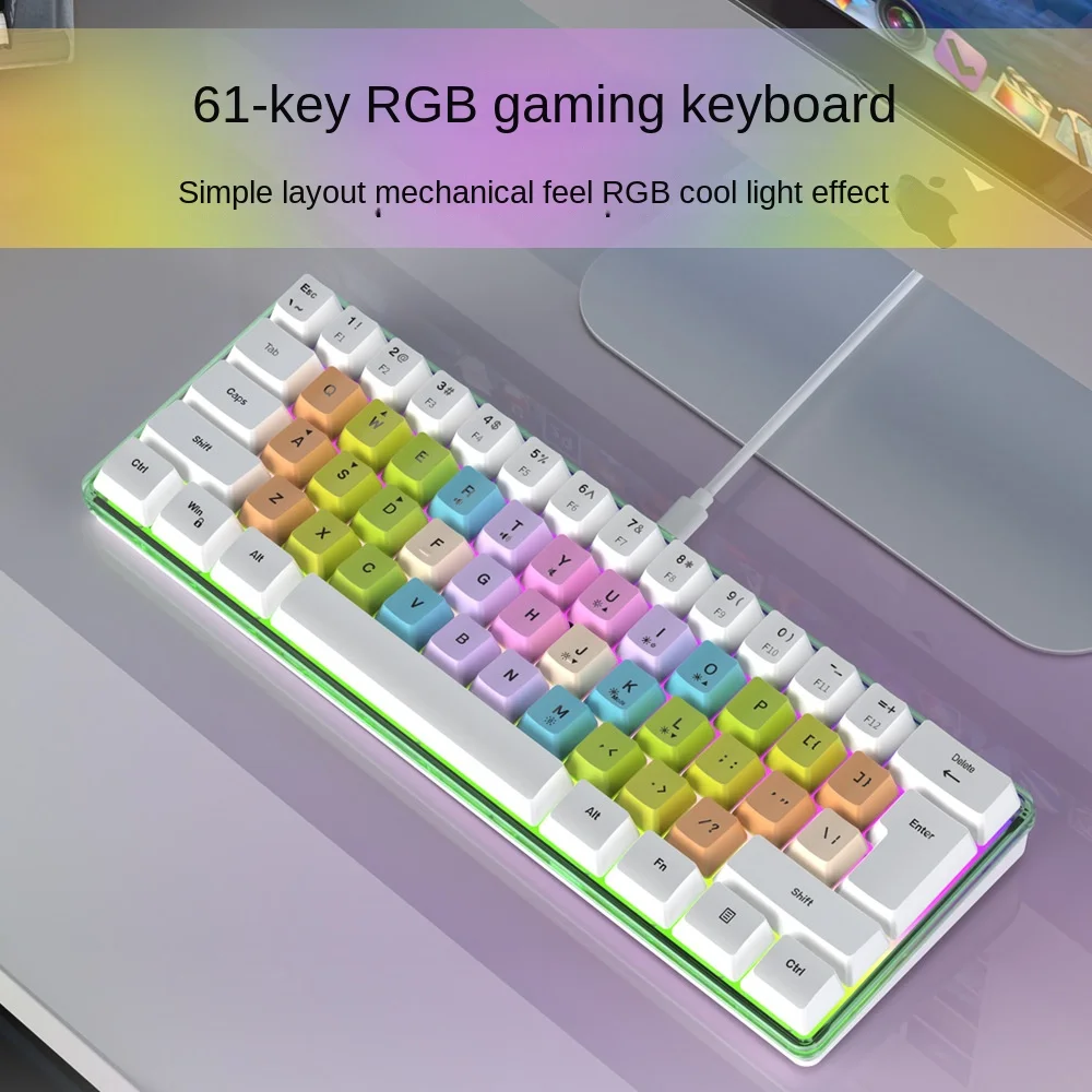 USB Mini Gaming Keyboard Bluetooth 2.4G Wirelss Dual mode 61 Keys Wired Detachable Cable Portable for travel Game Keypad
USB Mini Gaming Keyboard Bluetooth 2.4G Wirelss Dual mode 61 Keys Wired Detachable Cable Portable for travel Game Keypad