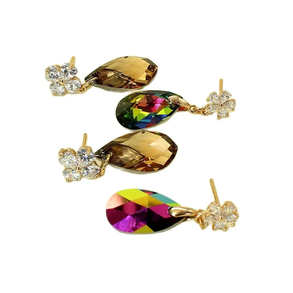 Trendy Luxury Beauty Elegant Water Drop Colorful Crystal Earrings For Women Fashion Delicate Wedding Jewelry Accessories Gifts
Trendy Luxury Beauty Elegant Water Drop Colorful Crystal Earrings For Women Fashion Delicate Wedding Jewelry Accessories Gifts
