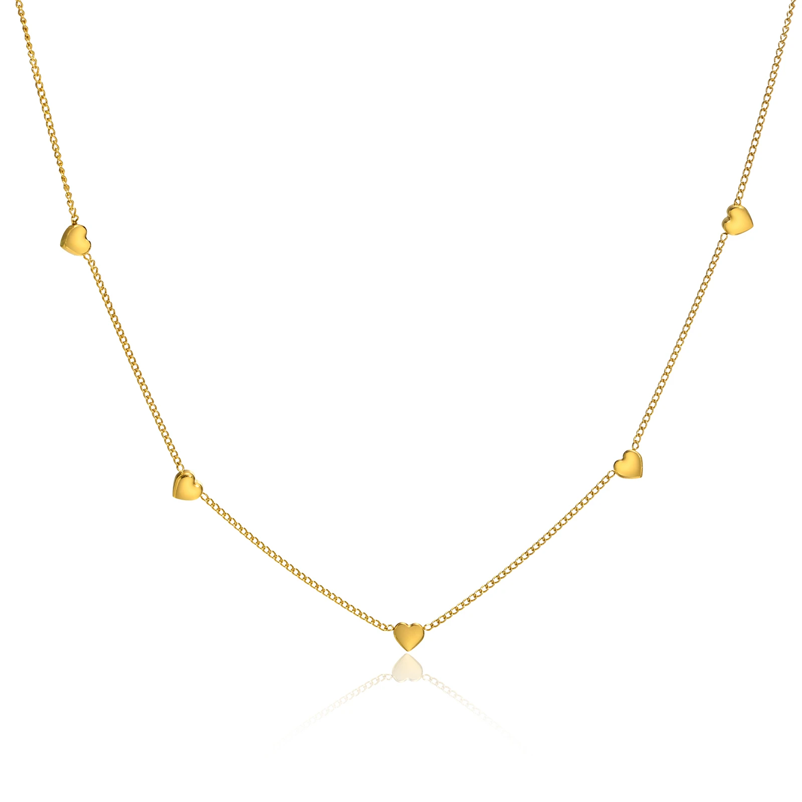 Delicate Heart Charms Choker Necklaces for Women,Gold Color Stainless Steel Link Chain Collar Special Day Gifts Jewelry
Delicate Heart Charms Choker Necklaces for Women,Gold Color Stainless Steel Link Chain Collar Special Day Gifts Jewelry