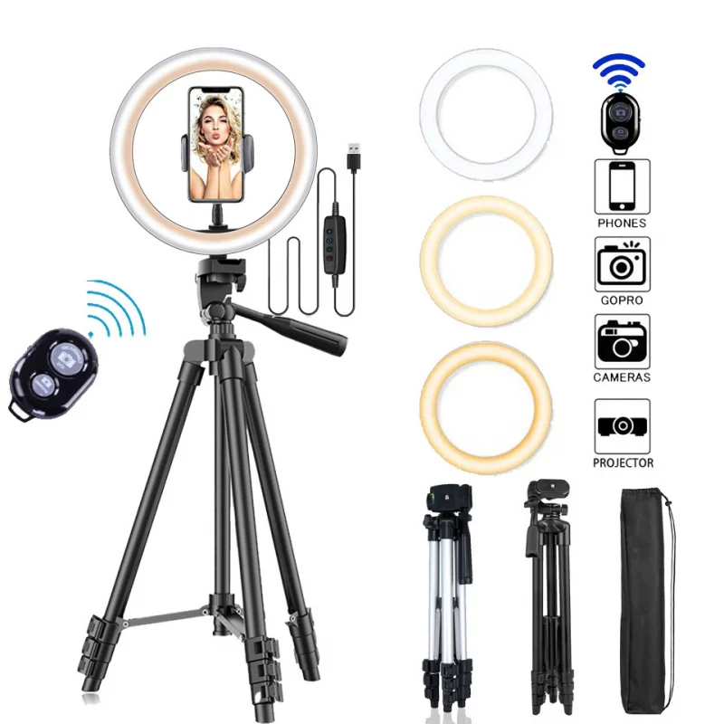 Phone Tripod Professional Photography Led Selfie Ring Light Remote Control for Travel Tiktok Live Selfie Phone Accessories
Phone Tripod Professional Photography Led Selfie Ring Light Remote Control for Travel Tiktok Live Selfie Phone Accessories
