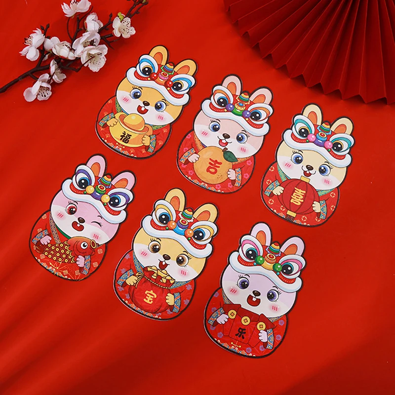 6 шт, 2023, китайский новый год, кролик, красные пакеты, праздник весны, фотоальбом 
6 шт, 2023, китайский новый год, кролик, красные пакеты, праздник весны, фотоальбом