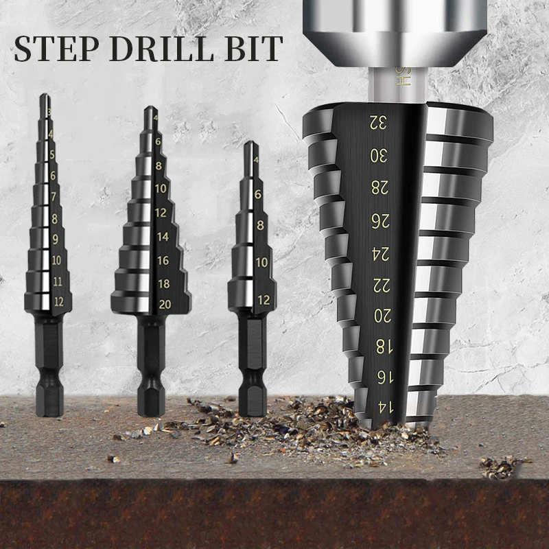 3-12 4-12 4-20 32mmStraight Groove Step Drill Bit Set Wood Metal Hole Cutter Cone Cleaver Hole Saw Punch Tools Jig For Drilling
3-12 4-12 4-20 32mmStraight Groove Step Drill Bit Set Wood Metal Hole Cutter Cone Cleaver Hole Saw Punch Tools Jig For Drilling