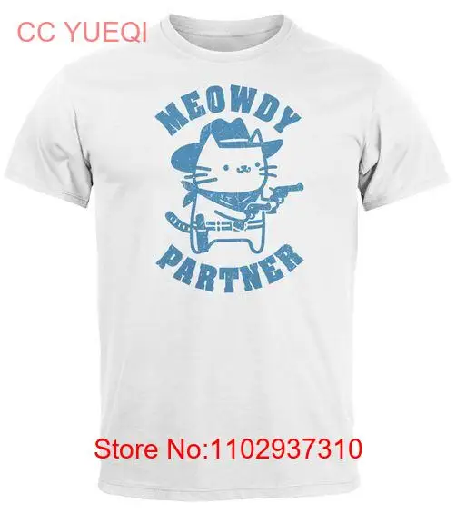 Мужской Meowdy Partner Meme ковбойский Кот Забавный интернет-вирусная фотография