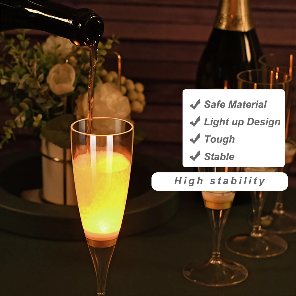 6 Pieces Light LED Red Wine Glasses Clear Drinks Cups Club Cocktail Birthdays Weddings Glass Women Men Adults Gift 
6 Pieces Light LED Red Wine Glasses Clear Drinks Cups Club Cocktail Birthdays Weddings Glass Women Men Adults Gift