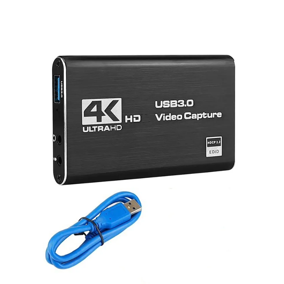 4K HDMI-совместимая карта видеозахвата USB 3.0 1080P 60fps HD видеорегистратор захват для OBS