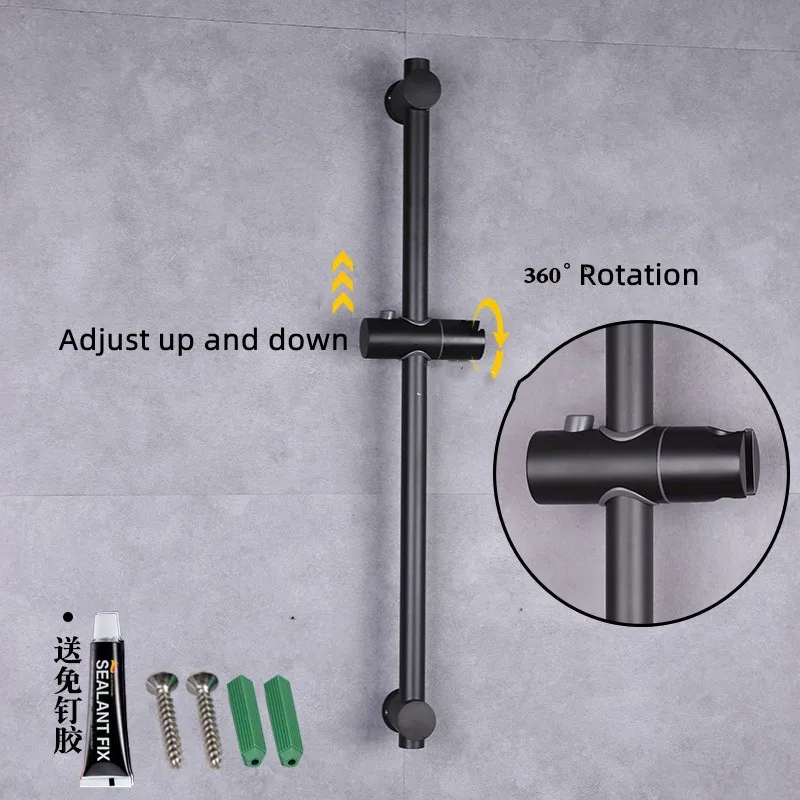 Black Shower Slide Bar Extension Shower Bathroom Hand Head Rail Holder Barre De Douche Wall Mounted Adjustable Sliding Bar
Black Shower Slide Bar Extension Shower Bathroom Hand Head Rail Holder Barre De Douche Wall Mounted Adjustable Sliding Bar