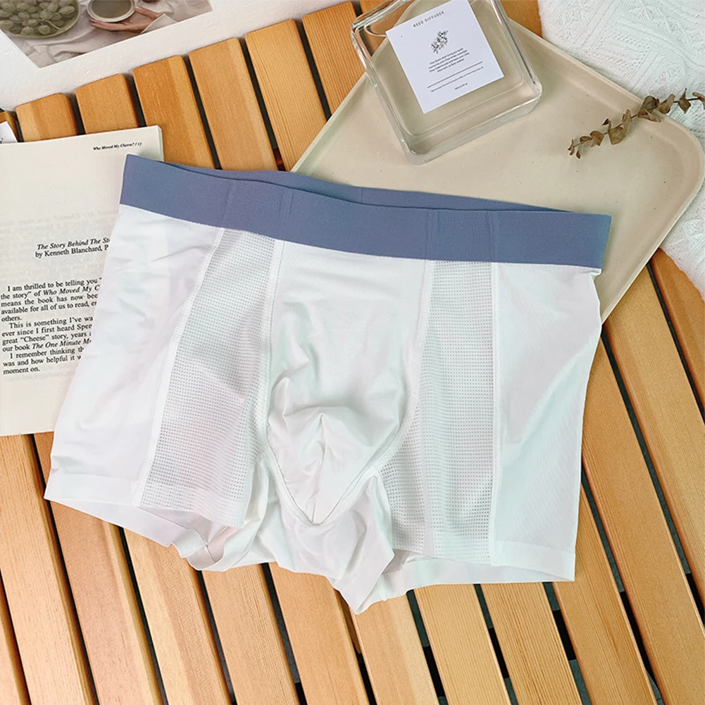 Sexy Men Ice Silk Boxer Seamless Mesh Briefs Low Rise Ultra-thin Underwear Summer Swim Shorts Underpants Breathable Panties
Sexy Men Ice Silk Boxer Seamless Mesh Briefs Low Rise Ultra-thin Underwear Summer Swim Shorts Underpants Breathable Panties