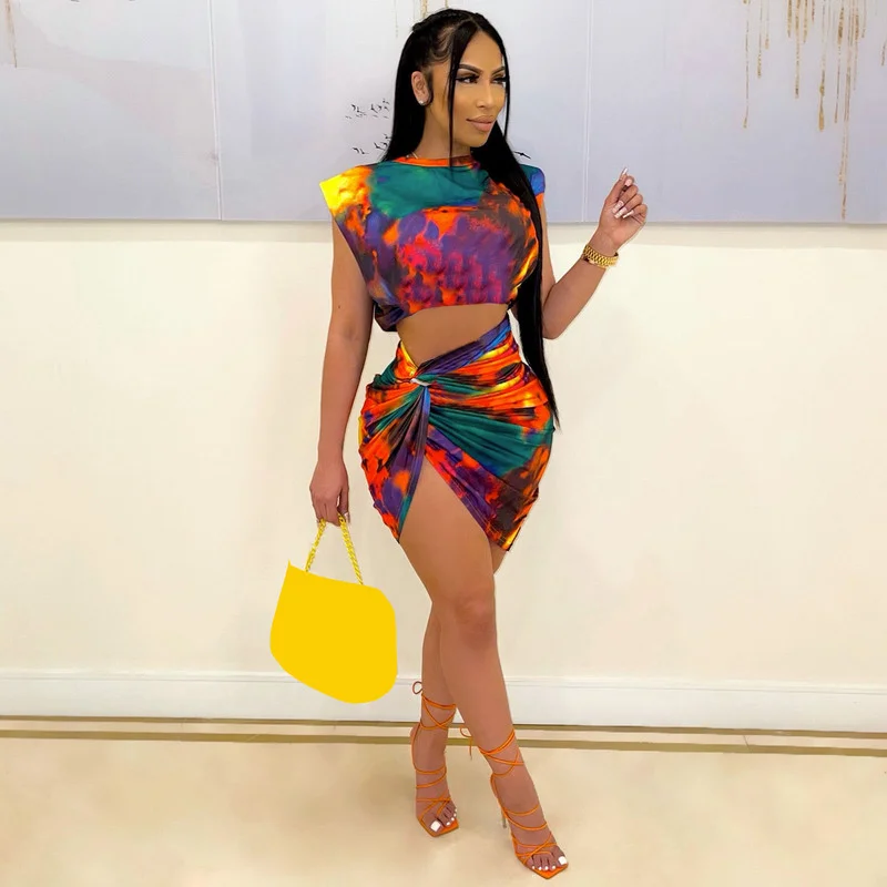 WUHE Sexy Tie Dye Two Piece Set Summer Clothes for Women Skinny Crop Top and Ruched Mini Skirt Set Vacation Festival Outfits
WUHE Sexy Tie Dye Two Piece Set Summer Clothes for Women Skinny Crop Top and Ruched Mini Skirt Set Vacation Festival Outfits