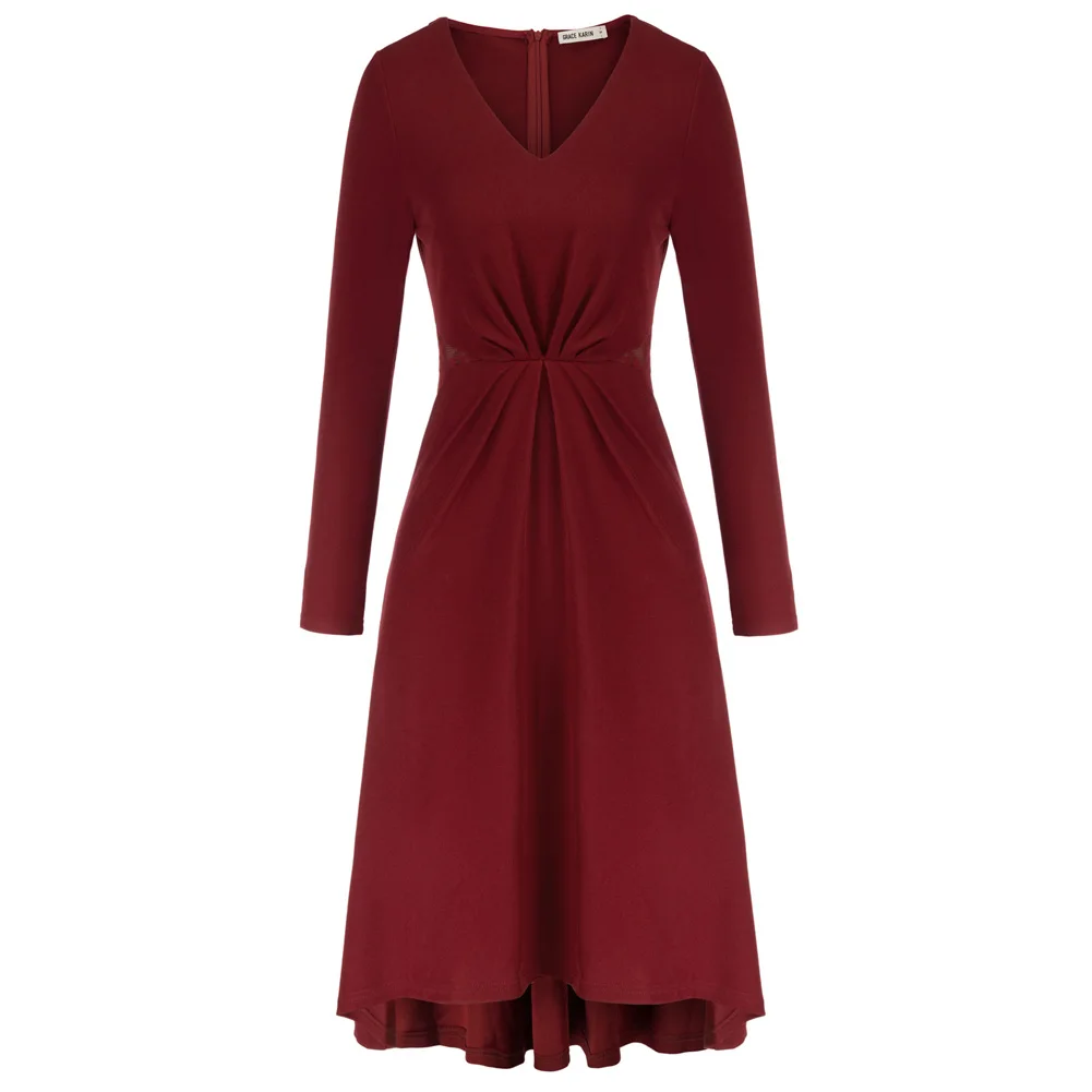 GK Dress Women Spring 2022 Ruched Solid Lace Patchwork Waist Dress Tunics Elegant Long Sleeve V-Neck High-LO A-Line Dress
GK Dress Women Spring 2022 Ruched Solid Lace Patchwork Waist Dress Tunics Elegant Long Sleeve V-Neck High-LO A-Line Dress