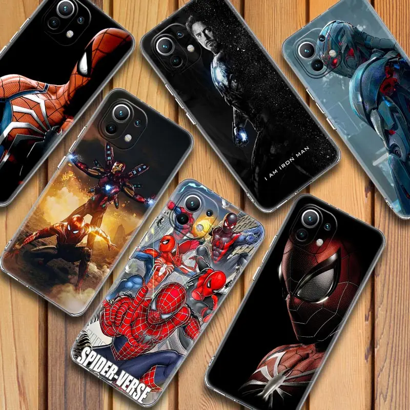 Spiderman Iron Man Marvel Luxury Case For Xiaomi Mi 11 Note 10 10T 9 12 Pro Lite Poco X3 F3 M3 Clear Cases For Redmi 9 9A 10
Spiderman Iron Man Marvel Luxury Case For Xiaomi Mi 11 Note 10 10T 9 12 Pro Lite Poco X3 F3 M3 Clear Cases For Redmi 9 9A 10