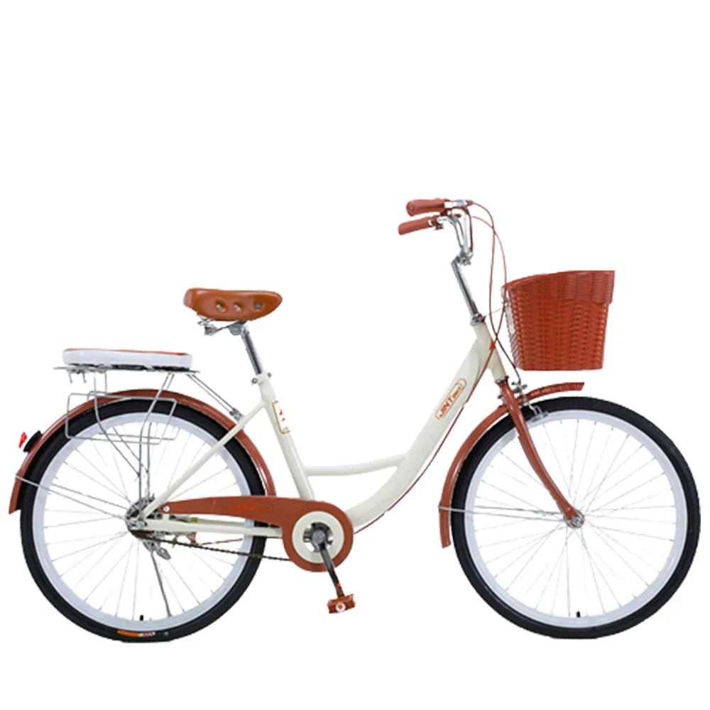 

High-Carbon Steel Leisure Bicycle, Single or 7 Speed, City Highway, Miss Commute Bike, Student Scooter, 24 ", 26"