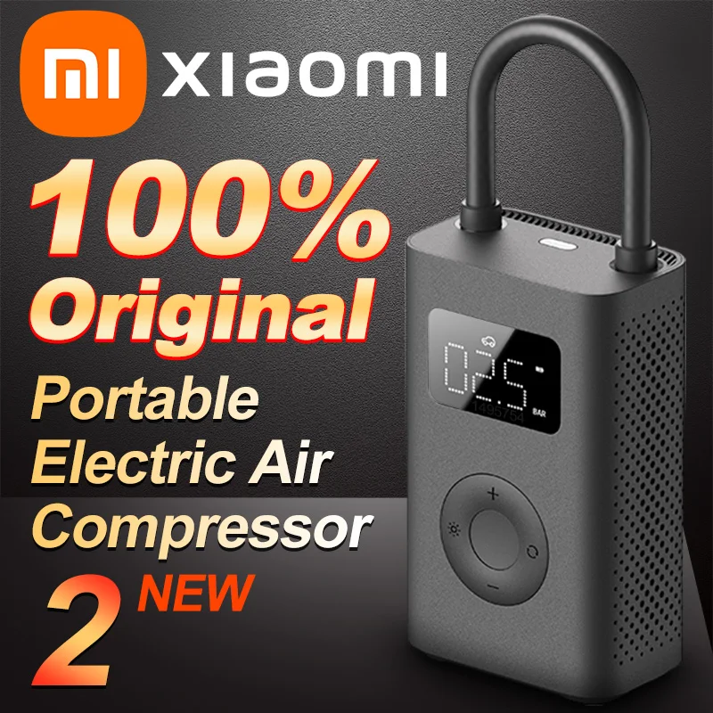 

Xiaomi Mini Portable Air Pump 2 Mijia Electric Air Compressor Treasure 150PSI Type-C LED Multitool Inflator For Automotive Car S