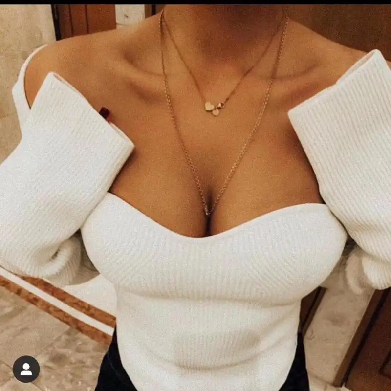 YuerWang Women shirt Knitted Sexy Basic Tshirt Top top wear White black Knitting Bottoming long sleeve spring summer autumn tops
YuerWang Women shirt Knitted Sexy Basic Tshirt Top top wear White black Knitting Bottoming long sleeve spring summer autumn tops