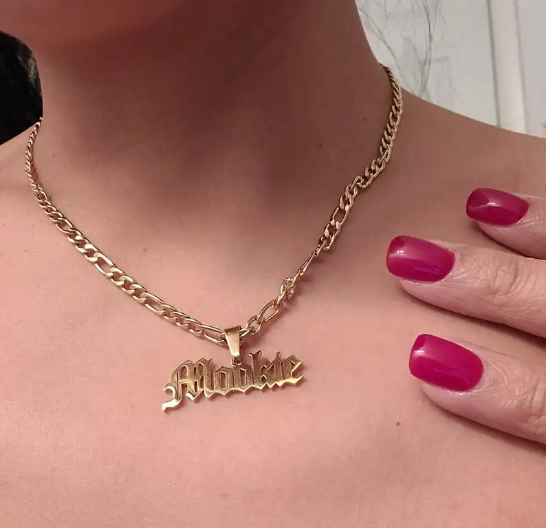 Personalized Name Necklace, Men Women Gifts, Unisex Gold Cuban Chain, Figaro Chain, Trendy Necklace for Layering, Custom Birthda
Personalized Name Necklace, Men Women Gifts, Unisex Gold Cuban Chain, Figaro Chain, Trendy Necklace for Layering, Custom Birthda