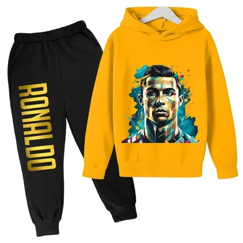 Ronaldo printed children's hoodie set autumn and winter fleece hooded pants two-piece sports casual children's clothing
Ronaldo printed children's hoodie set autumn and winter fleece hooded pants two-piece sports casual children's clothing