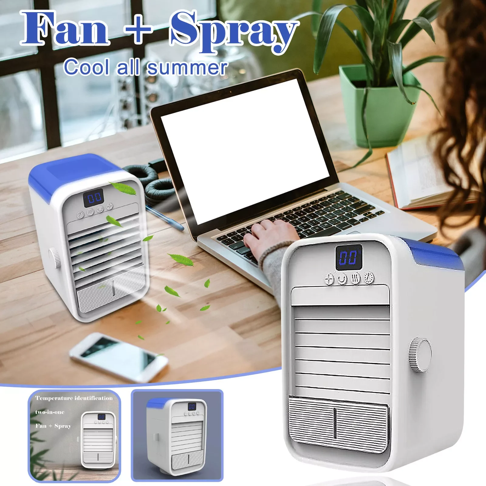 NEW2023 Air Cooler Fan Mini Desktop Air Conditioner With Portable Usb Water Cooling Fan Humidifier Purifier Multifunction Summer
NEW2023 Air Cooler Fan Mini Desktop Air Conditioner With Portable Usb Water Cooling Fan Humidifier Purifier Multifunction Summer