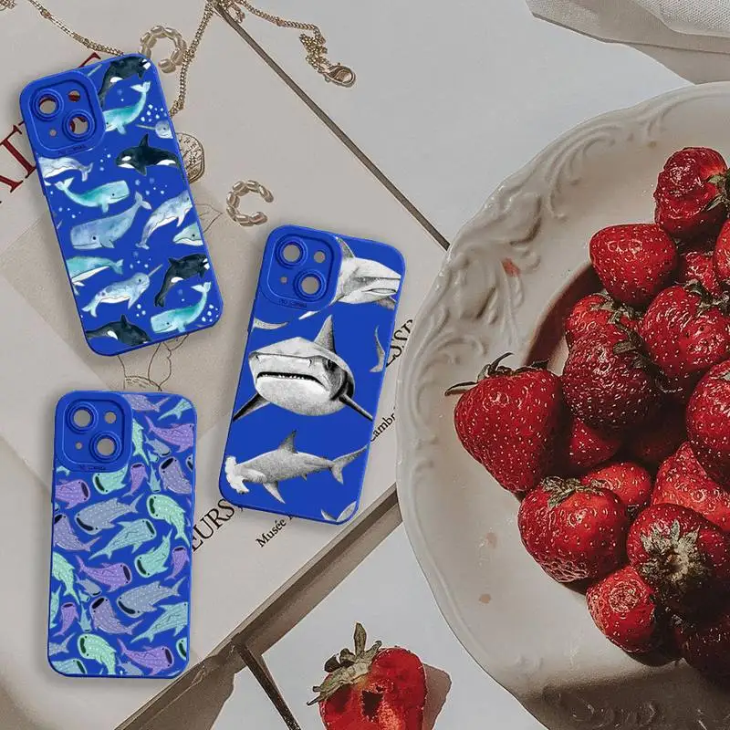 Cartoon horror animal shark Phone Case For iPhone 13 12 11 Pro MAX Mini X XS XR 7 8 Plus Liquid Silicone Klein Blue
Cartoon horror animal shark Phone Case For iPhone 13 12 11 Pro MAX Mini X XS XR 7 8 Plus Liquid Silicone Klein Blue
